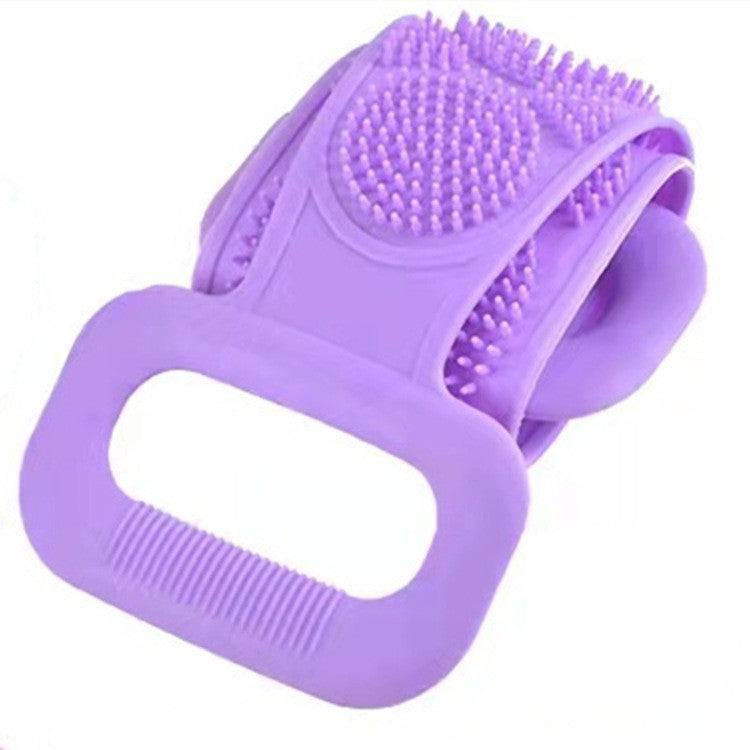 Purple Silicone Back Scrubber with Handles, 60 cm