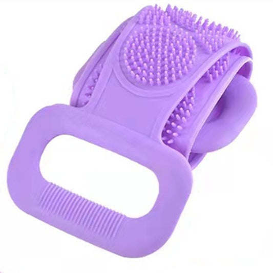 Purple Silicone Back Scrubber with Handles, 60 cm